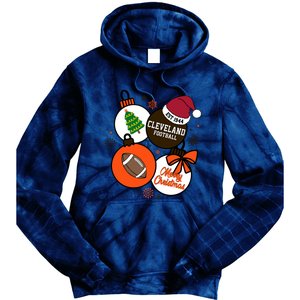 Merry Christmas Cleveland Football Est 1944 Tie Dye Hoodie