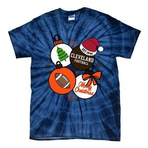 Merry Christmas Cleveland Football Est 1944 Tie-Dye T-Shirt