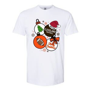 Merry Christmas Cleveland Football Est 1944 Softstyle CVC T-Shirt