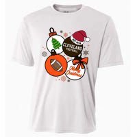 Merry Christmas Cleveland Football Est 1944 Cooling Performance Crew T-Shirt