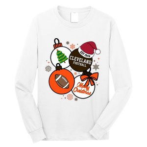 Merry Christmas Cleveland Football Est 1944 Long Sleeve Shirt