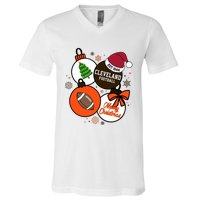 Merry Christmas Cleveland Football Est 1944 V-Neck T-Shirt