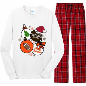 Merry Christmas Cleveland Football Est 1944 Long Sleeve Pajama Set