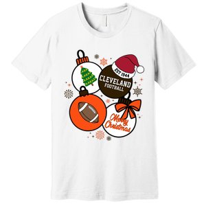 Merry Christmas Cleveland Football Est 1944 Premium T-Shirt