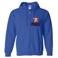 Merry Christmas Corgi Dog Christmas Red Plaid Santa Hat Xmas Gift Full Zip Hoodie