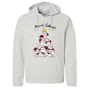 Merry Catmas Christmas Performance Fleece Hoodie