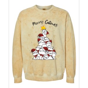 Merry Catmas Christmas Colorblast Crewneck Sweatshirt