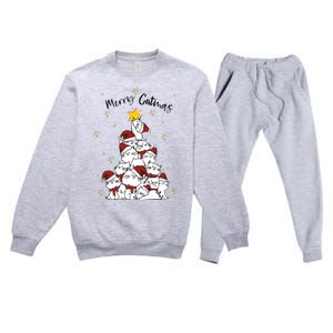 Merry Catmas Christmas Premium Crewneck Sweatsuit Set