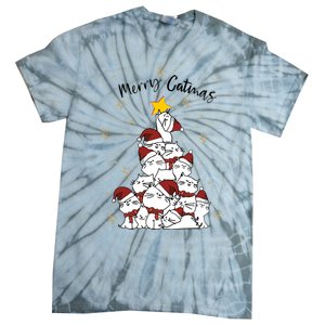 Merry Catmas Christmas Tie-Dye T-Shirt