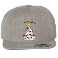Merry Catmas Christmas Wool Snapback Cap