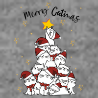 Merry Catmas Christmas Wool Snapback Cap