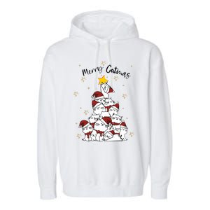 Merry Catmas Christmas Garment-Dyed Fleece Hoodie