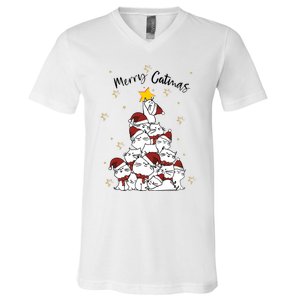 Merry Catmas Christmas V-Neck T-Shirt