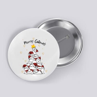 Merry Catmas Christmas Button