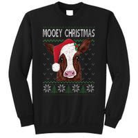 Mooey Christmas Cow Christmas Ugly Sweater Style Pajama Xmas Sweatshirt