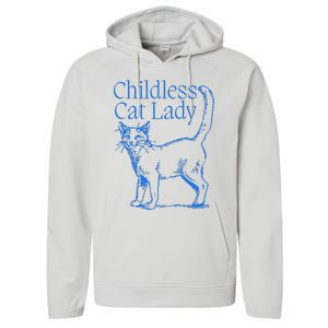 Meidastouch Childless Cat Lady Performance Fleece Hoodie