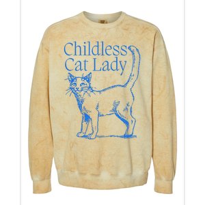 Meidastouch Childless Cat Lady Colorblast Crewneck Sweatshirt