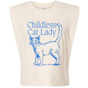 Meidastouch Childless Cat Lady Garment-Dyed Women's Muscle Tee