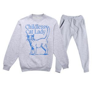 Meidastouch Childless Cat Lady Premium Crewneck Sweatsuit Set