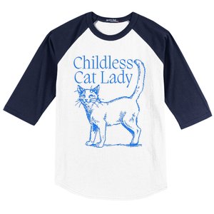 Meidastouch Childless Cat Lady Baseball Sleeve Shirt