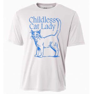 Meidastouch Childless Cat Lady Cooling Performance Crew T-Shirt