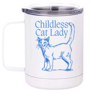 Meidastouch Childless Cat Lady 12 oz Stainless Steel Tumbler Cup