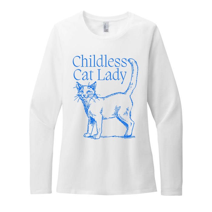 Meidastouch Childless Cat Lady Womens CVC Long Sleeve Shirt