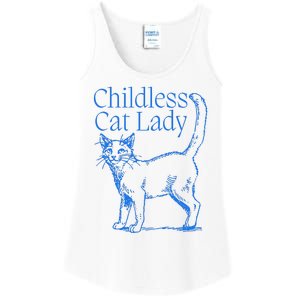 Meidastouch Childless Cat Lady Ladies Essential Tank