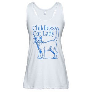 Meidastouch Childless Cat Lady Ladies Essential Flowy Tank