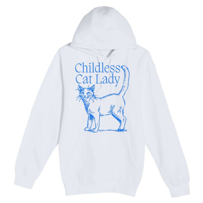 Meidastouch Childless Cat Lady Premium Pullover Hoodie