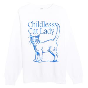 Meidastouch Childless Cat Lady Premium Crewneck Sweatshirt