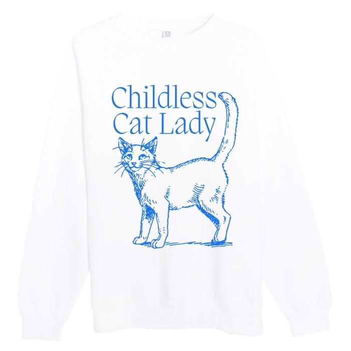 Meidastouch Childless Cat Lady Premium Crewneck Sweatshirt