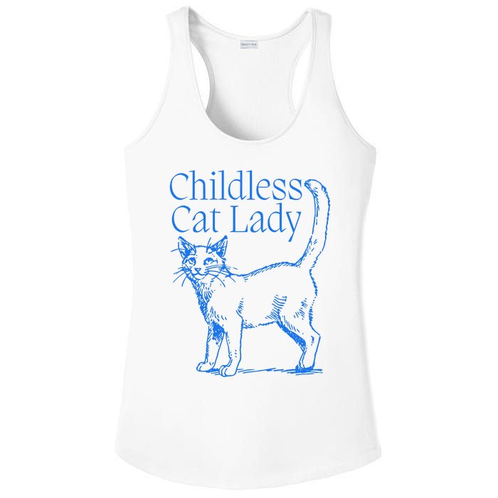 Meidastouch Childless Cat Lady Ladies PosiCharge Competitor Racerback Tank