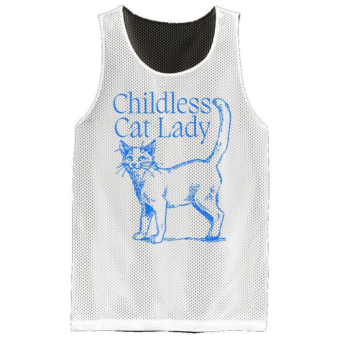 Meidastouch Childless Cat Lady Mesh Reversible Basketball Jersey Tank