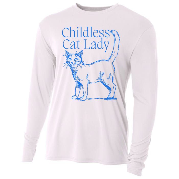 Meidastouch Childless Cat Lady Cooling Performance Long Sleeve Crew