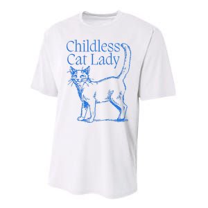 Meidastouch Childless Cat Lady Performance Sprint T-Shirt