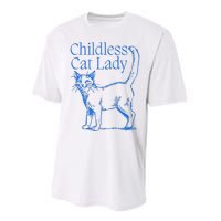 Meidastouch Childless Cat Lady Performance Sprint T-Shirt