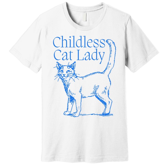 Meidastouch Childless Cat Lady Premium T-Shirt