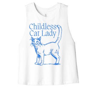 Meidastouch Childless Cat Lady Women's Racerback Cropped Tank