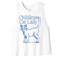 Meidastouch Childless Cat Lady Women's Racerback Cropped Tank