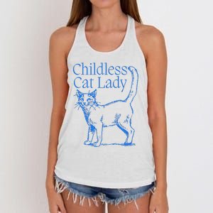 Meidastouch Childless Cat Lady Women's Knotted Racerback Tank