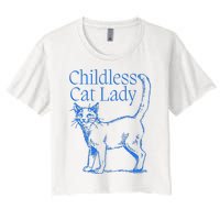 Meidastouch Childless Cat Lady Women's Crop Top Tee