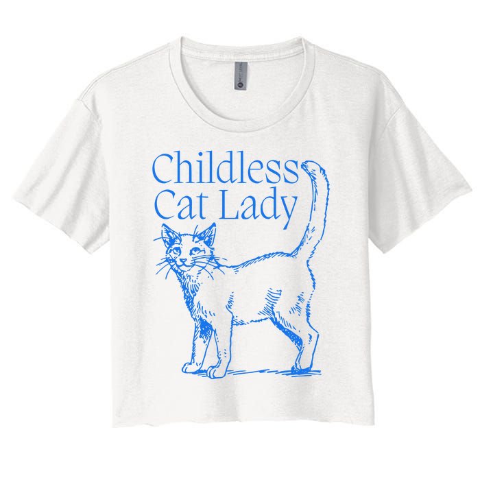 Meidastouch Childless Cat Lady Women's Crop Top Tee