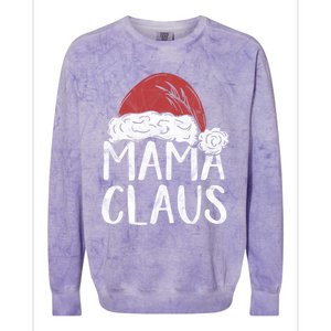 Mama Claus Christmas Costume Gift Santa Matching Family Xmas Cool Gift Colorblast Crewneck Sweatshirt