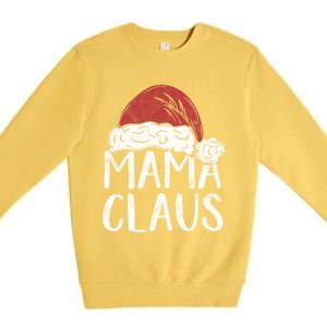 Mama Claus Christmas Costume Gift Santa Matching Family Xmas Cool Gift Premium Crewneck Sweatshirt