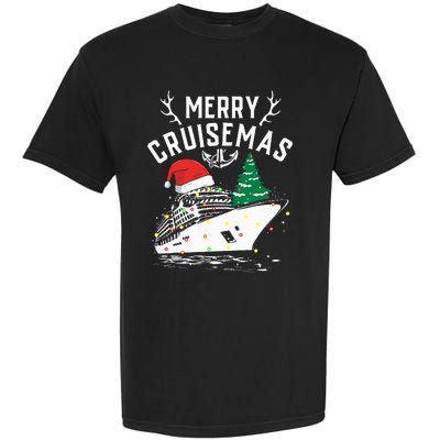 Merry Cruisemas Cruise Ship Family Christmas Funny Garment-Dyed Heavyweight T-Shirt