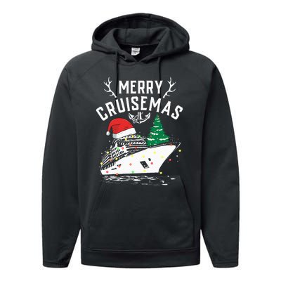 Merry Cruisemas Cruise Ship Family Christmas Funny Performance Fleece Hoodie