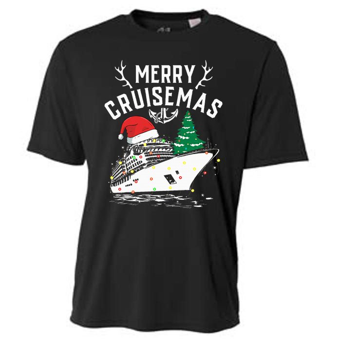 Merry Cruisemas Cruise Ship Family Christmas Funny Cooling Performance Crew T-Shirt