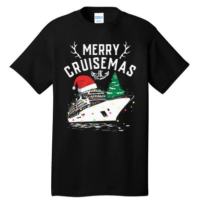 Merry Cruisemas Cruise Ship Family Christmas Funny Tall T-Shirt