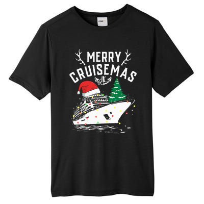 Merry Cruisemas Cruise Ship Family Christmas Funny Tall Fusion ChromaSoft Performance T-Shirt